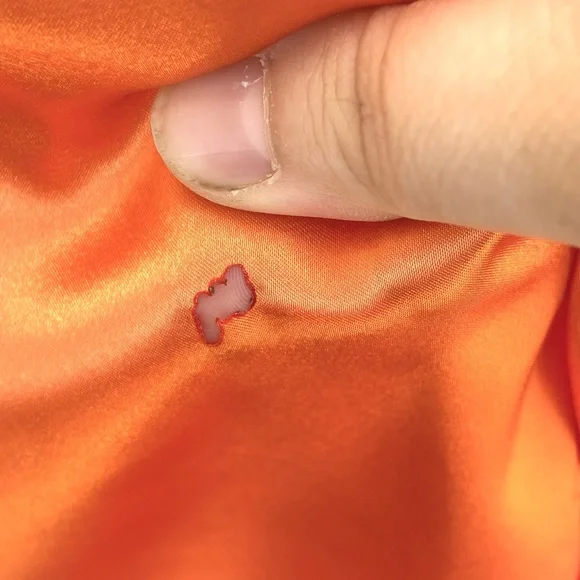 Lane Bryant Autumn Orange Silky Pleated Blouse Size: 28 Women’s Plus - Picture 4 of 4